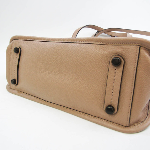 Coach Tyler Carryall C3768 Women's Leather Shoulder Bag,Tote Bag Beige - Picture 5 of 14